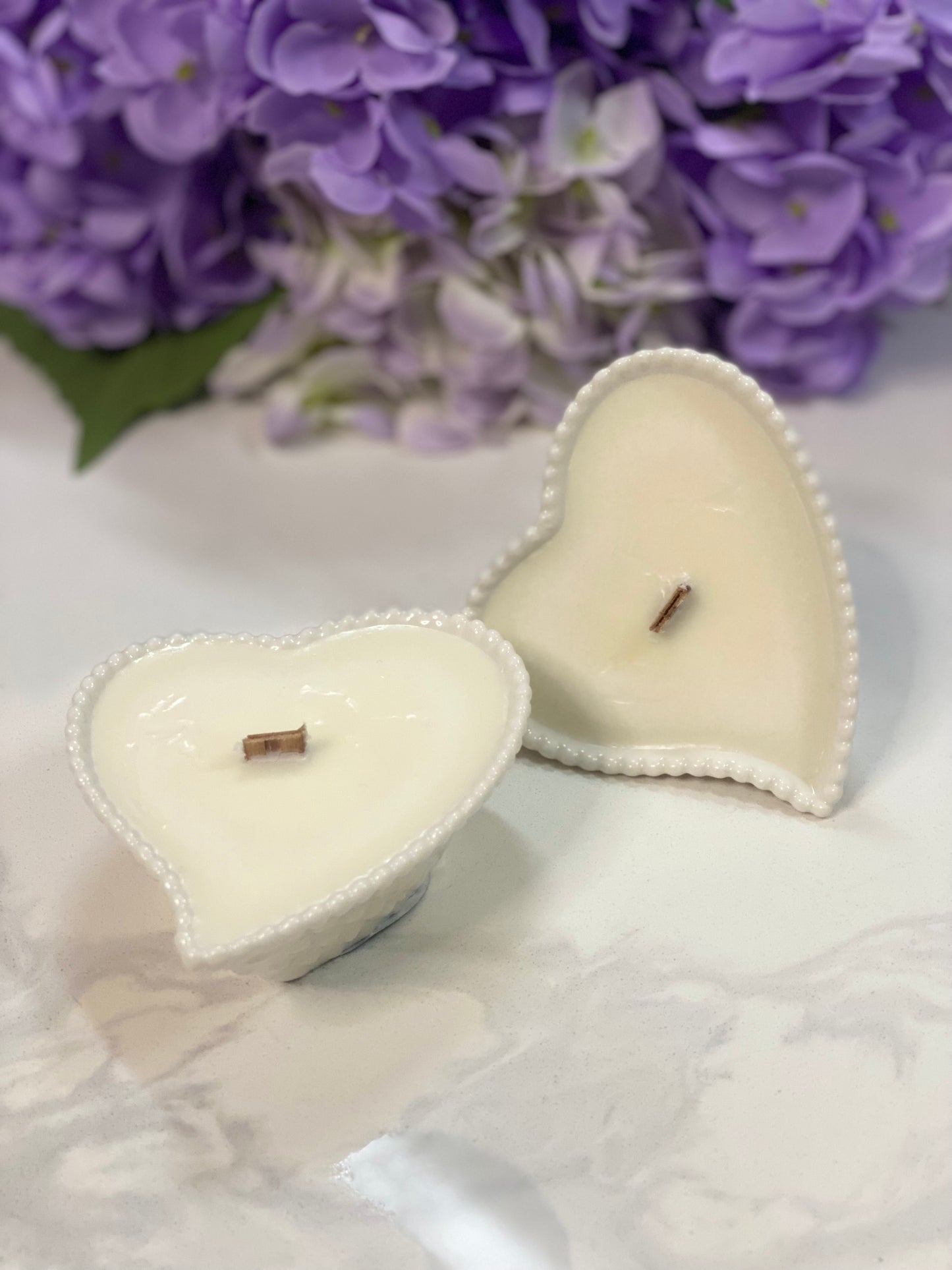 Love Potion No.9 in a heart bowl 2- 1.5oz soy candles