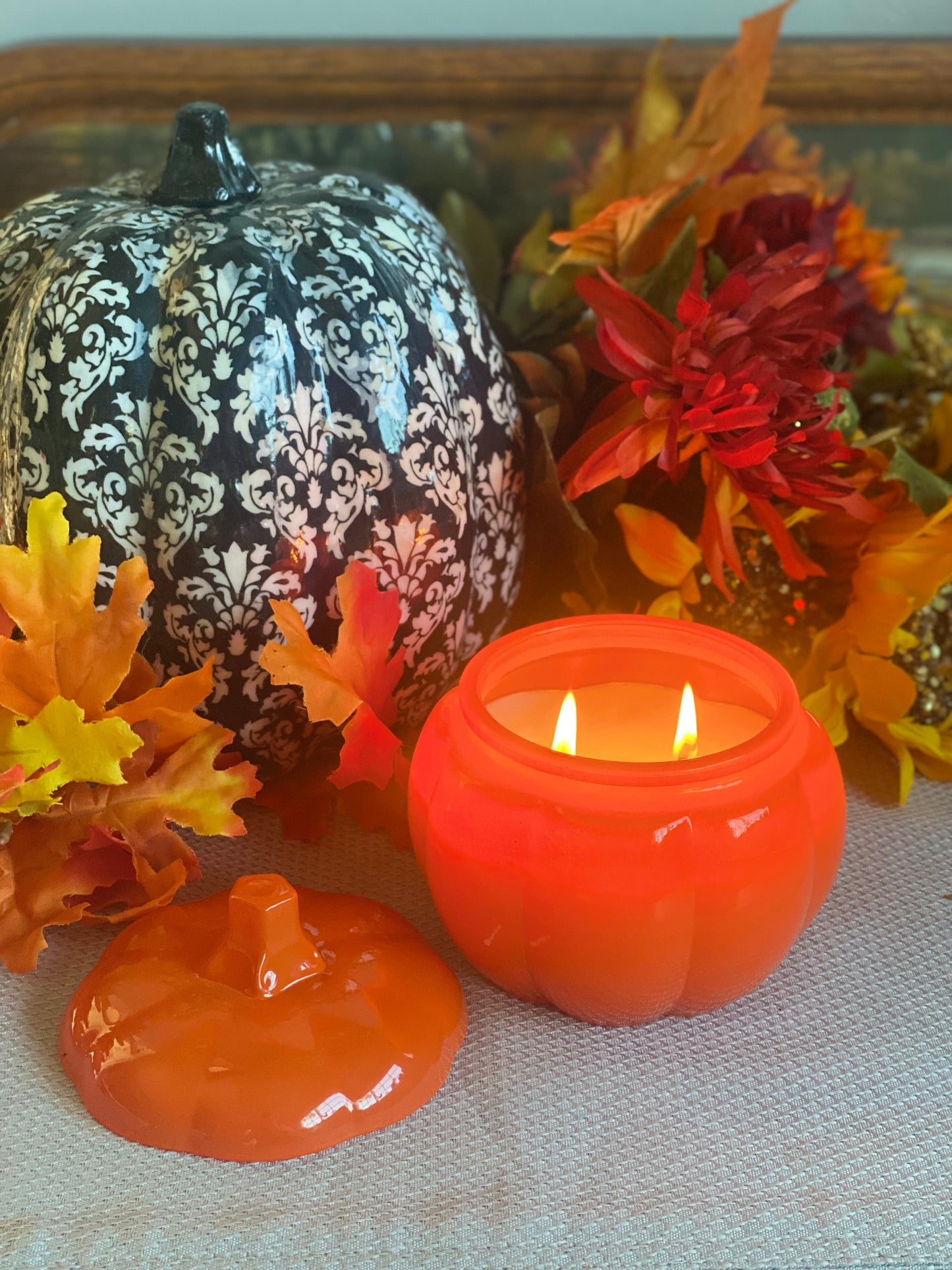 Large Pumpkin Jar with Pumpkin Chai 12oz soy candle