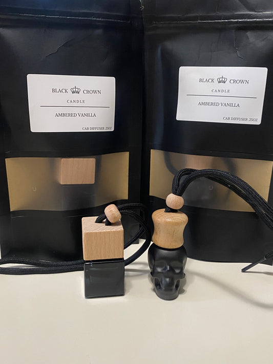 Skully Ambered Vanilla Car Diffuser .25oz