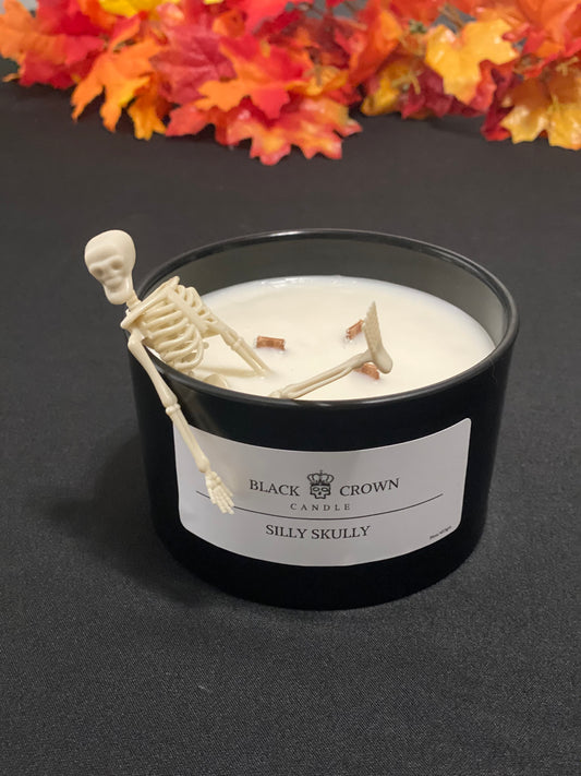 Silly Skully- Dark Orchard, 16oz three wick soy candle